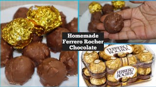 Homemade Chocolate | Ferrero Rocher Chocolate Recipe | How To Make Chocolate #homemadechocolate