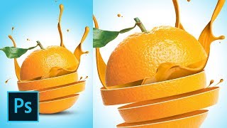 Photoshop Tutorial Clean And Minimal Creative art Fresh Orange manipulation Poster Design