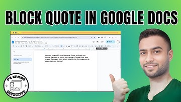 How to Block Quote in Google Docs