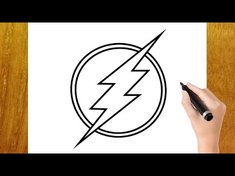 How To Draw The FLASH Logo - Easy step by step - YouTube