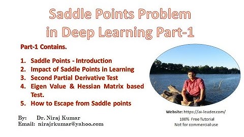 Saddle Points Problem in Deep Learning Part-1