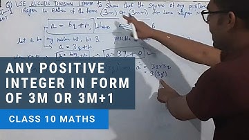 Show that Square of any Positive integer is of the form 3m or 3m+1 I Real Numbers I Class 10 Maths