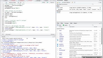 آموزش نرم افزار R - نصب packageها در R