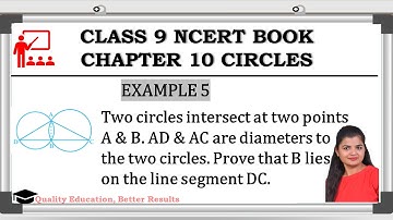 Circles Example 5 | Class 9 | Chapter 10 Maths | CBSE | Chapter 10 Examples  @GANITSHALA