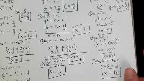 7 - 4 Solving Logarithmic Equations and Inequalities