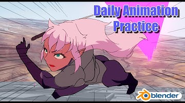 Blender | Grease pencil practice | Fantasy Anime scene