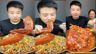 mukbang | Mukbang Asmr | Eating Chinese Food | Pork belly with Paste Noodle and Roast Meat