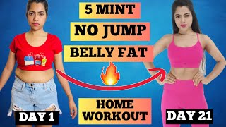 ✅DAY8-No Jump ABs workout-Lose belly fat in 21 days-5 mint home workout
