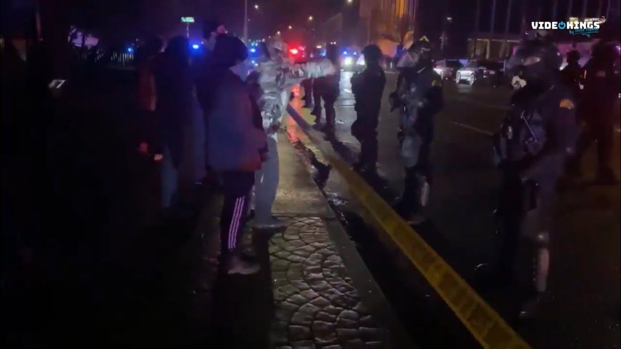 SWAT-team ends an armed siege by Antifa activists of the Red Lion Hotel in Olympia, Washington.