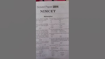 Nimcet 2014 solved paper ll #shorts #ytshorts