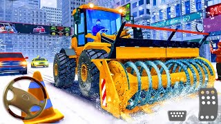 Snow Road Crane Excavator Simulator - Construction Vehicles Driving | Android Gameplay screenshot 5