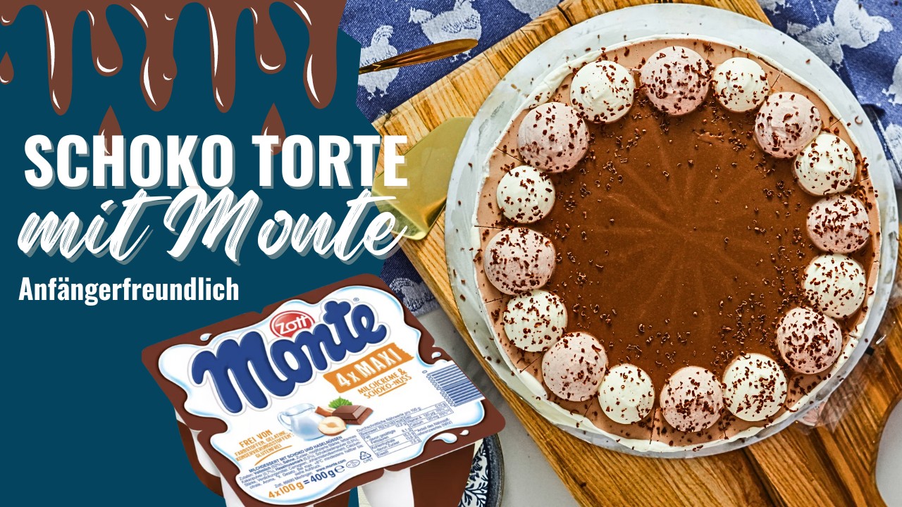 Schokocreme trifft auf Vanille: Die unwiderstehliche Monte-Sahnetorte! Schokotorte Rezept