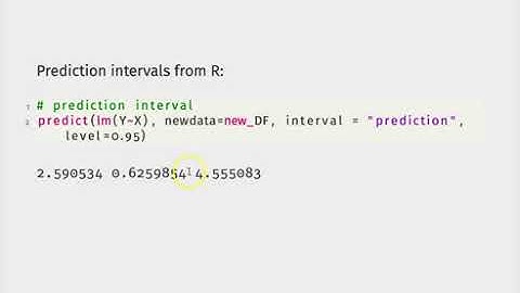 Week 3, Lecture 6, Part 8: Prediction Intervals