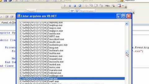 Listar arquivos de diretório em VB.NET