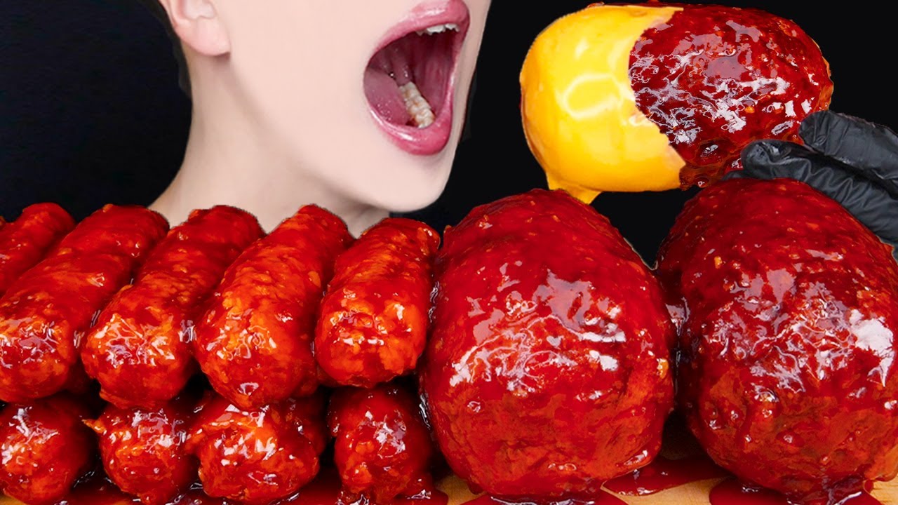 ASMR SAUSAGE CHEESY SPICY FIRE NOODLES COOKING MUKBANG 소세지 먹방 ソーセージ 咀嚼音 Sosis ไส้กรอก EATING SOUNDS