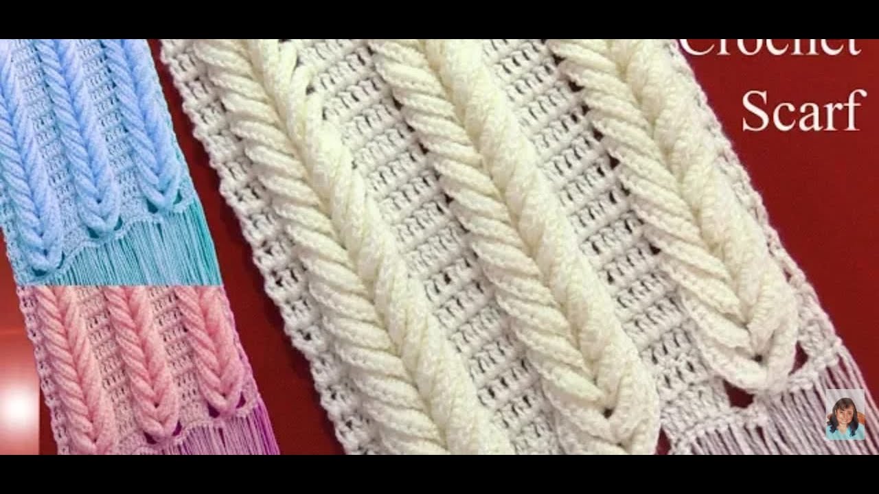 اجمل غرزة كروشيه شتوي غرزة السنبلة البارزة والمجسمة سهلةوبسيطة#بلوزات_سكارف_شال_بلوفر_ايس_كاب_كوفية_