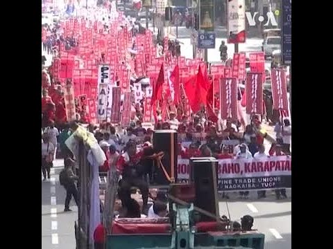 菲律宾劳工活动人士“五一”示威