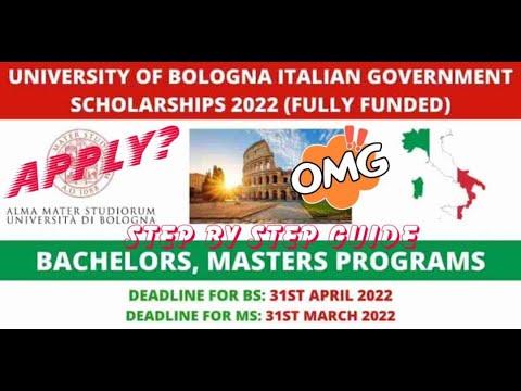 How To Apply For University of Bologna Italy Government Scholarships 2022 | Fully Funded |