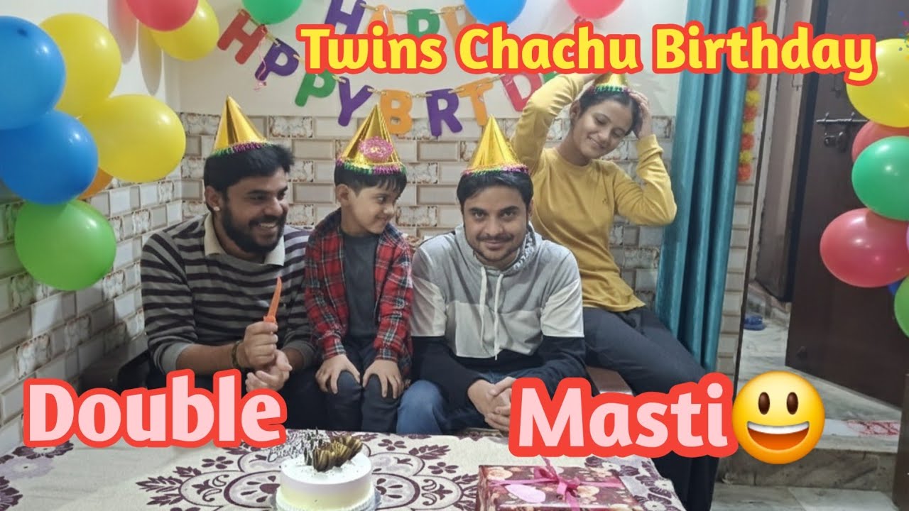 #effecting |Twins Chachu Birthday Bash 🎉 Cute Family Moment - YouTube