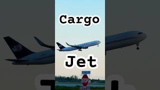 Cargo jet take off from yvr #aviation #cargojet #planespotting #aviationlovers #airport #takeoff
