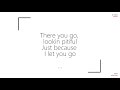 Pink  - There You Go (Lyrics)