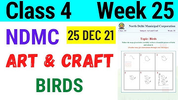 NDMC Class 4 Art and Craft Week 25 || BIRDS || (25/12/21)