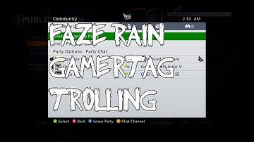 FAZE RAIN GAMERTAG TROLLING!! #3