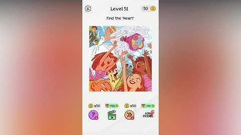 Braindom Level 51 Find the "Heart"