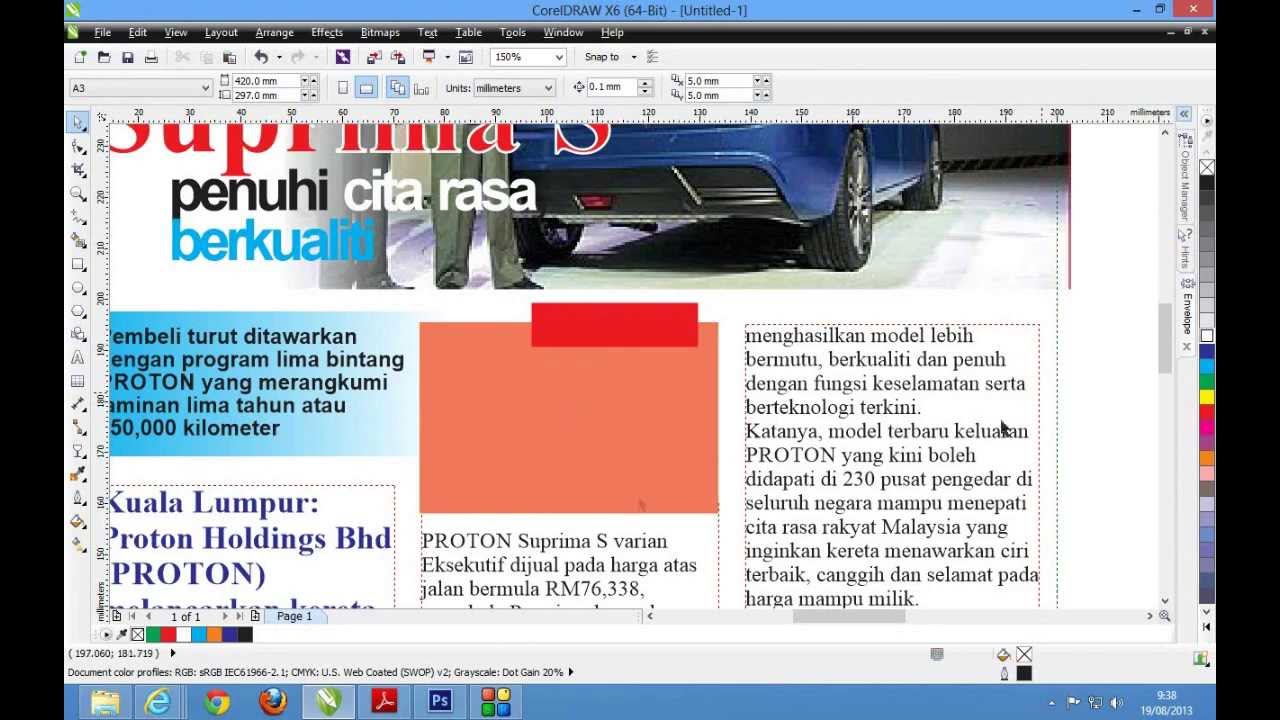 Membuat Majalah Risalah menggunakan CorelDraw X6 YouTube