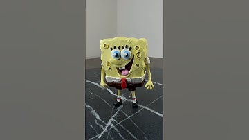 I made Sponge Bob#sculpting #clay #plasticine #art #spongebob #grimace #artist #subscribe