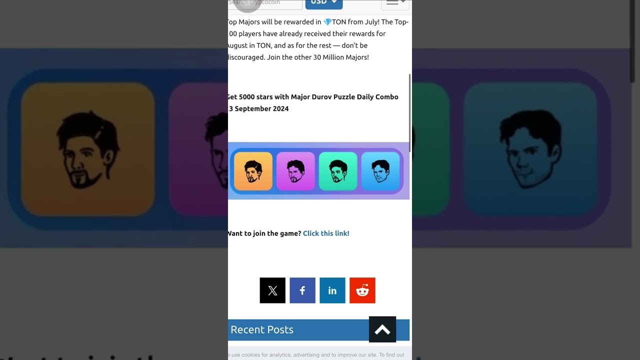 Major Durov puzzle daily combo 13 September