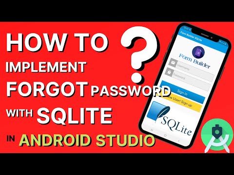 How to implement Forgot Password in Login and Register Form with SQLite in Android Studio