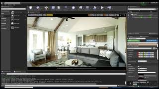 UE4 24 GPULightmass with denoiser Devrendering Full House Interior