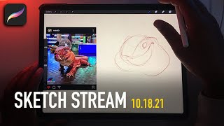 Sketch Stream 10.18.21 - Live Drawing in Procreate on Ipad Pro screenshot 2