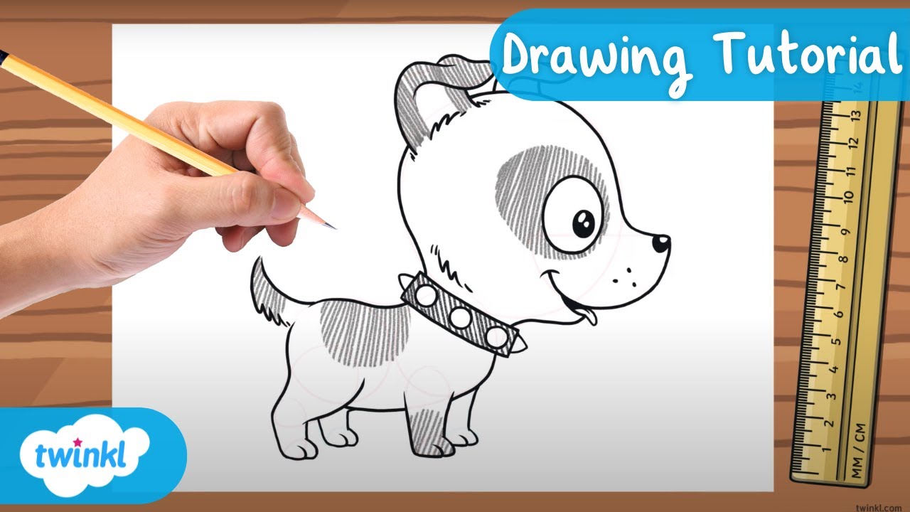 How to Draw a Dog - Animated Drawing Tutorial | Drawing Tips for Kids - YouTube