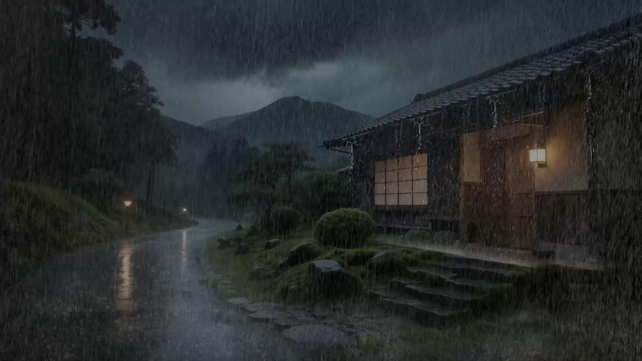 Breathe Slowly 🌧️ Rainfall Falling on Countryside Roof for Deep Sleep and Healing 🌙