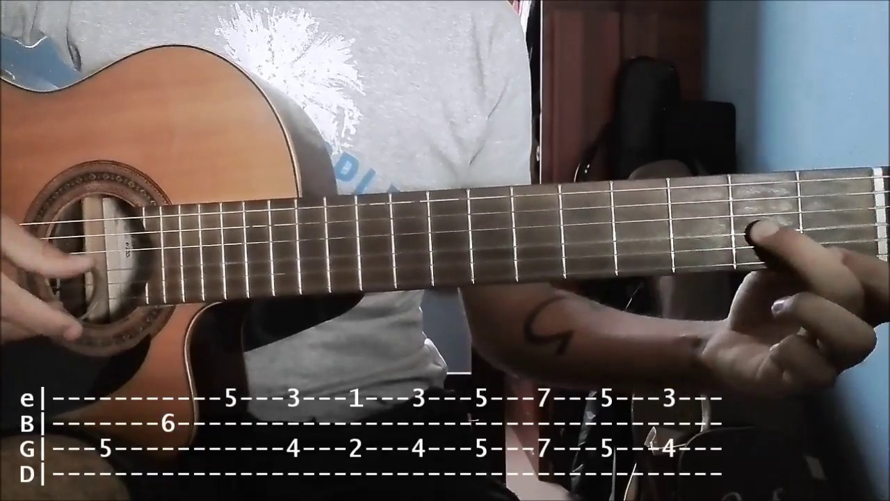 Gustito a mistol - Leccion con Tablatura - YouTube