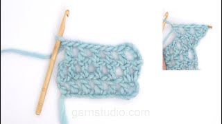 How to increase by crochet 1 tr and 1 ch in each side