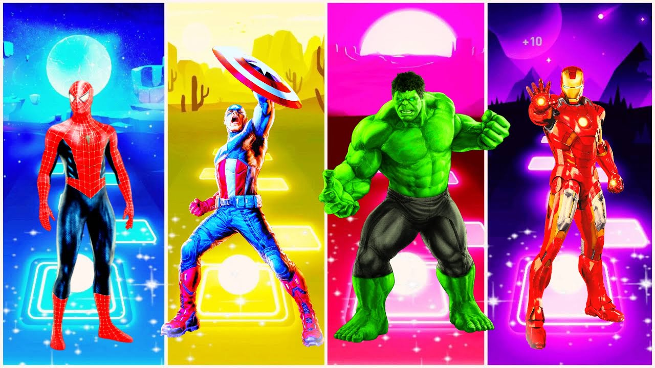 Avangers spiderma capitan america halk iron man