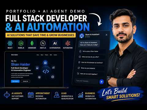 My AI Portfolio & AI Agent Demo 🤖 | Full Stack Developer & AI Automation Engineer