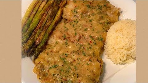 Basa Fish fillets in Lemon Butter Sauce | Basa Fish | Garlic Butter Asparagus