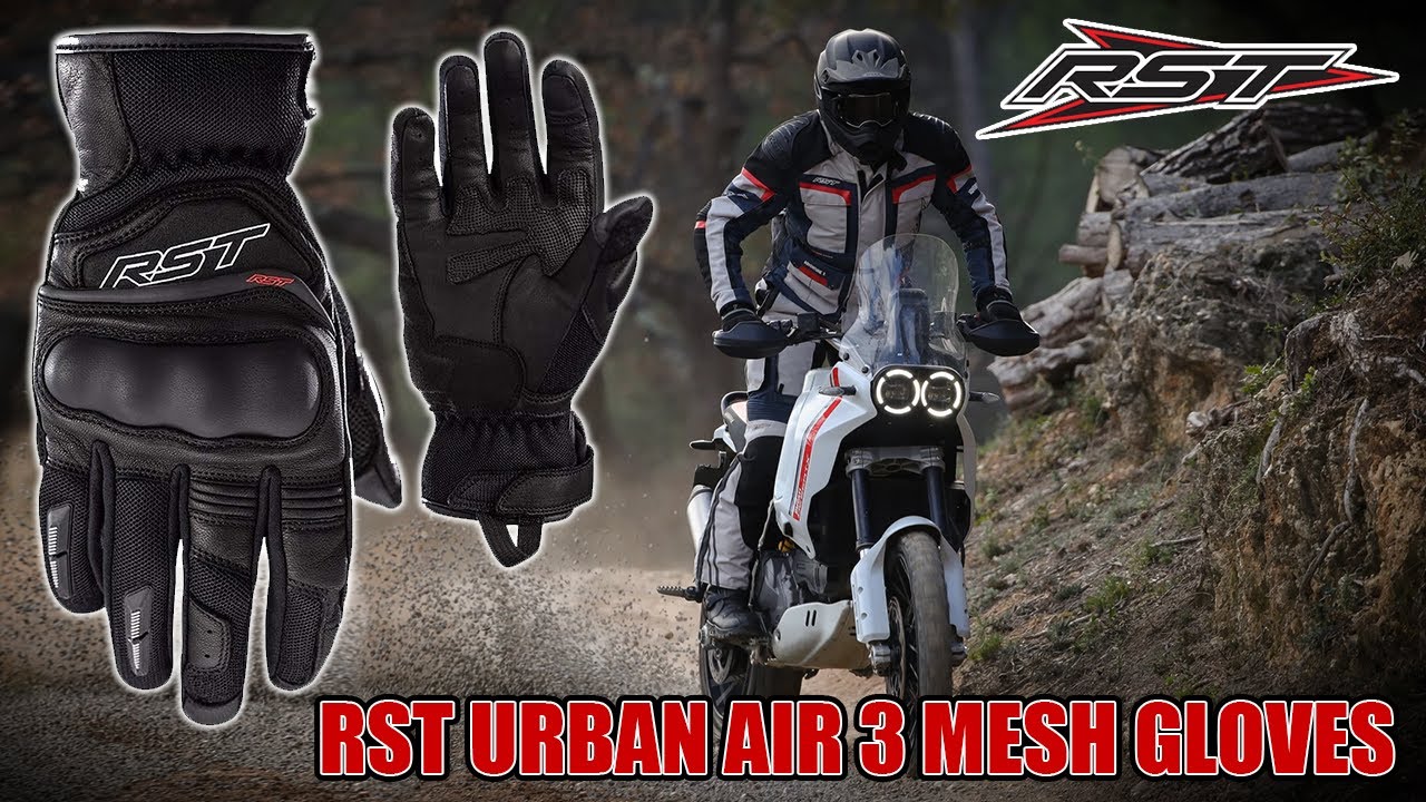 RST Urban Air 3 Mesh Motorcycle Gloves White: Summer Riding