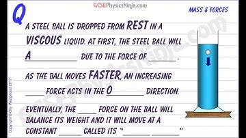 Terminal Velocity of an Object Moving Through a Viscous Fluid - GCSE Physics