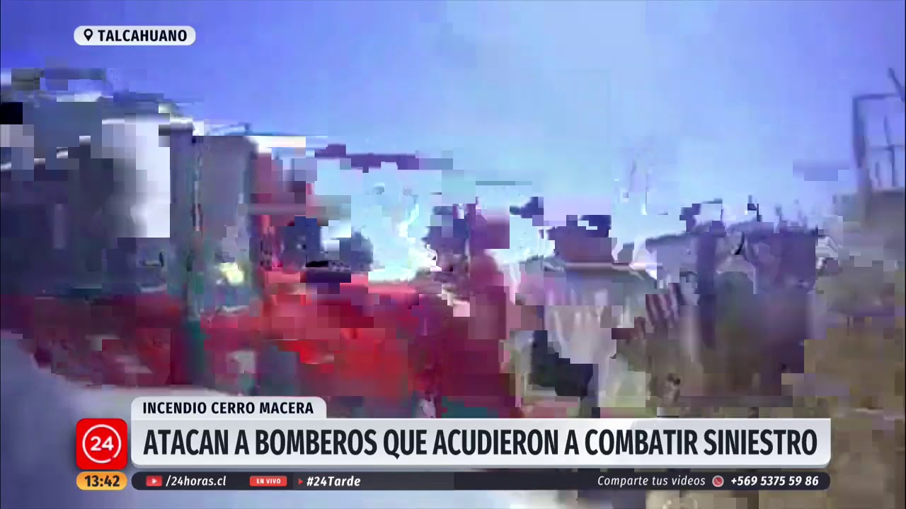 Incendio en Cerro Macera: Atacan a Bomberos que acudieron a combatir el fuego | 24 Horas TVN Chile