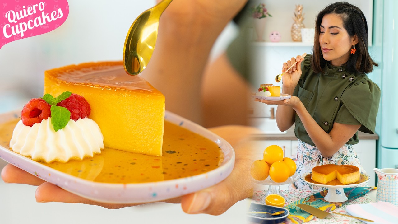 Flan de NARANJA Suave y Delicioso 🍊✨| Fácil y Rápido | QUIERO CUPCAKES
