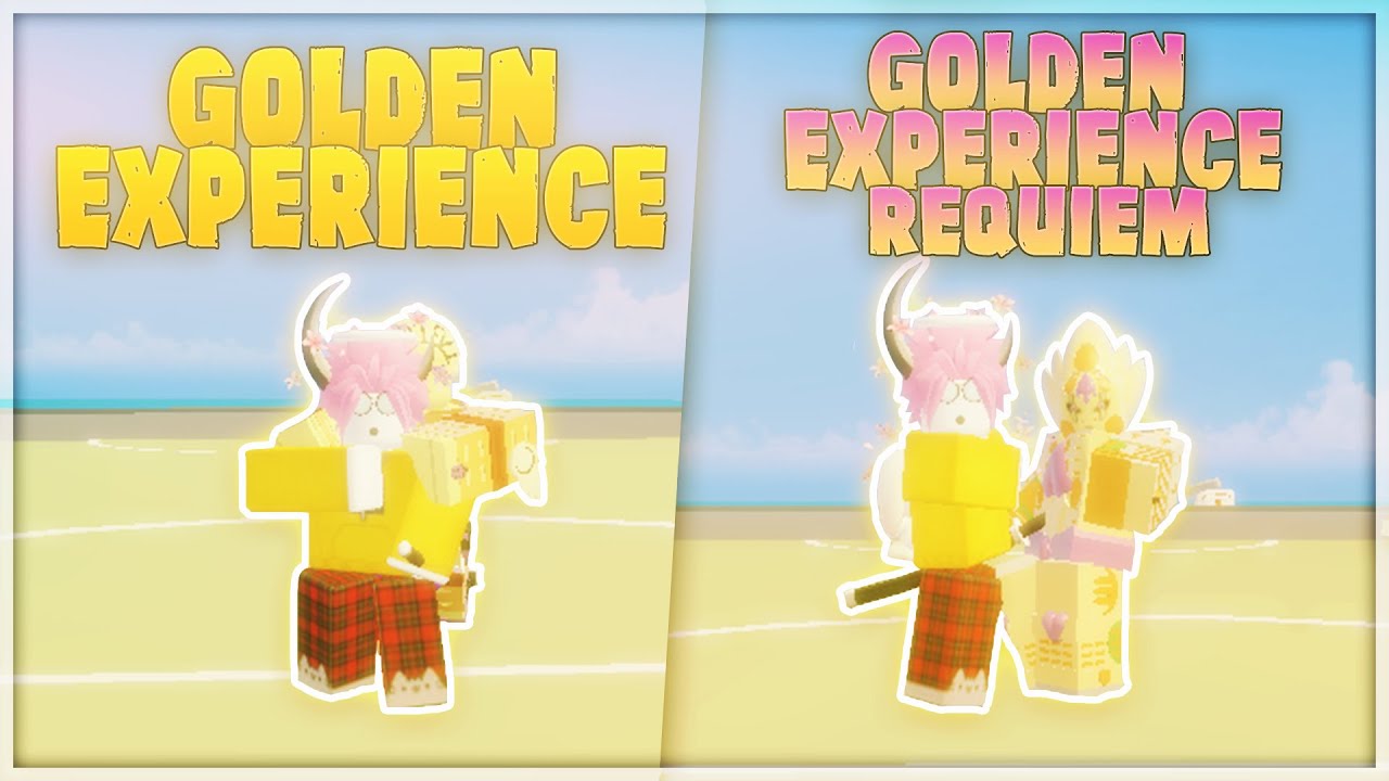 Gold Experience Gold Experience Requiem Rework Full Showcase A Bizarre Day Youtube - roblox a bizarre day gold experience requiem showcase youtube