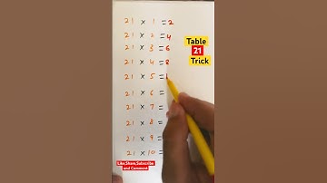#maths #table #tips l #table #trick of 21 #maths  #shorts #youtubeshorts #viral #short #mathstricks