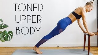 TONED ARMS/UPPER BODY WORKOUT (At Home Equipment Free)