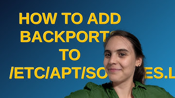 Raspberrypi: How to add backports to /etc/apt/sources.list