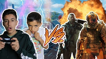 Black Ops 3 Crazy Veteran Bot Challenge With Little Brother! (1v18)